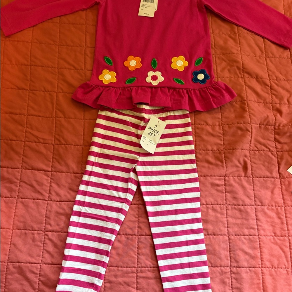 Florence Eiseman Pink Floral Girl’s Matching Set